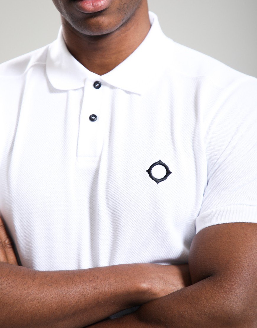 MA.Strum Pique Polo Shirt Optic White