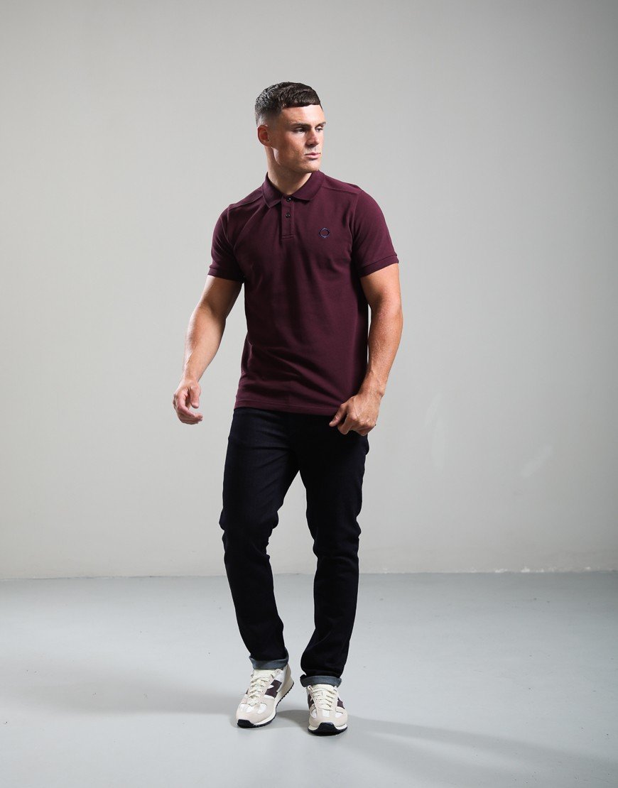 MA.Strum Pique Polo Shirt Wine