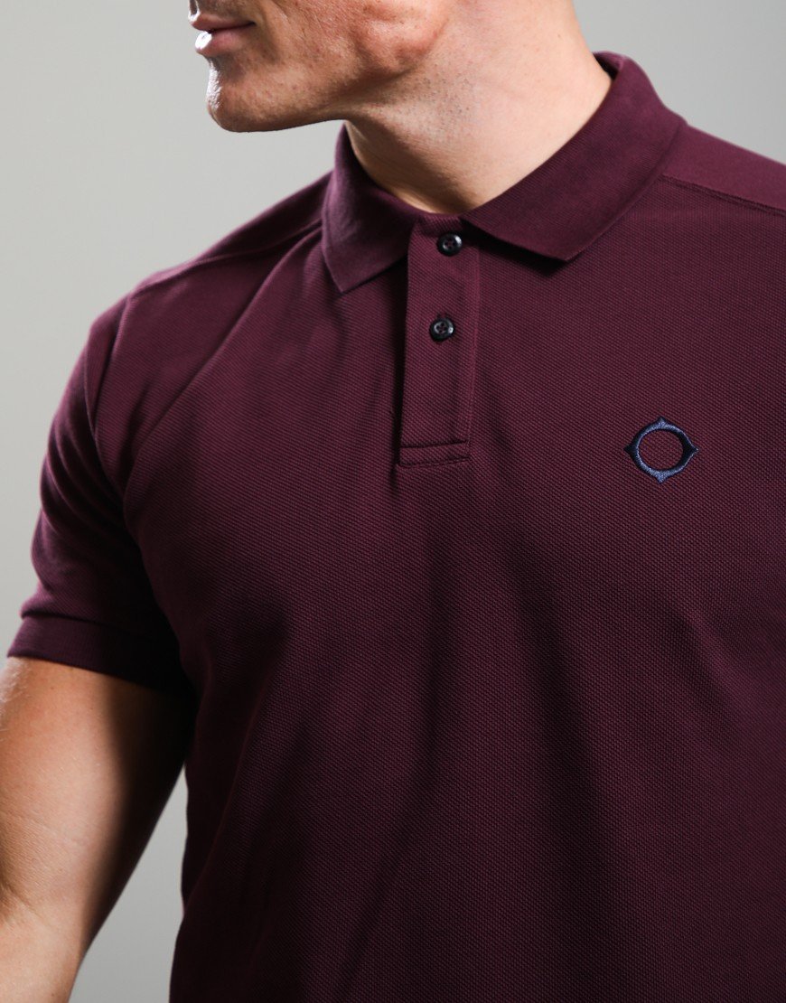 MA.Strum Pique Polo Shirt Wine