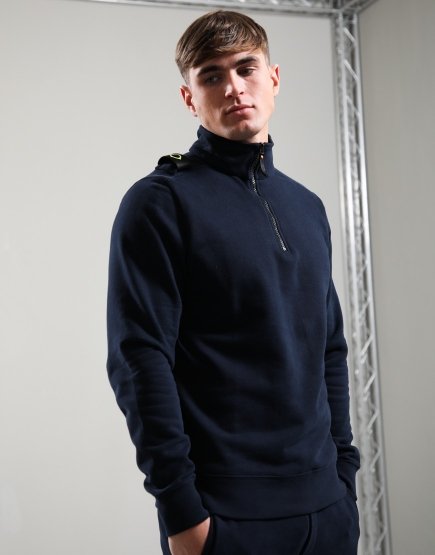MA.Strum Quarter Zip Sweat Ink Navy