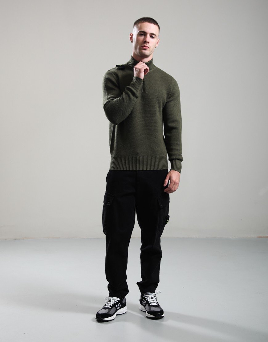 MA.Strum Sarl 1/4 Zip Sweat Bronze Green