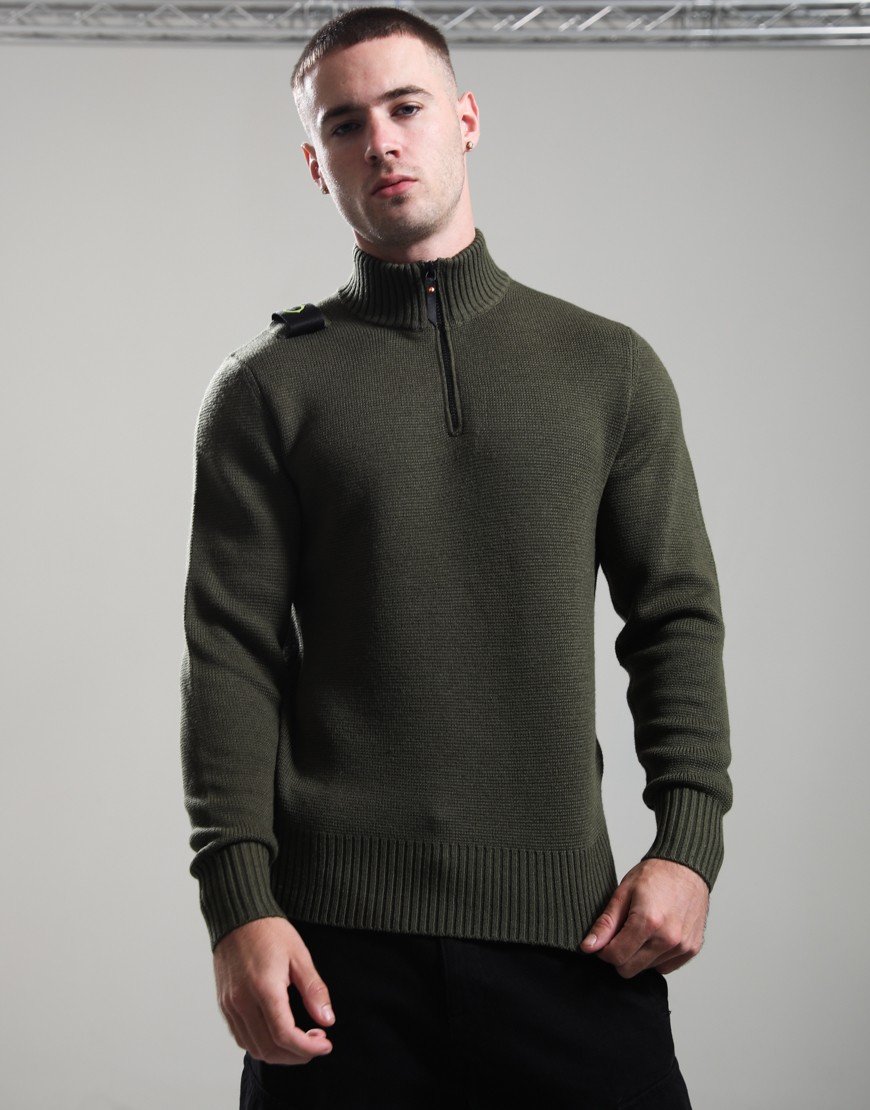 MA.Strum Sarl 1/4 Zip Sweat Bronze Green