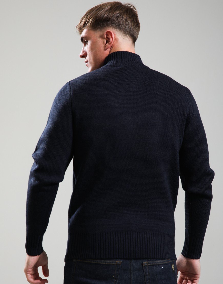 MA.Strum Sarl 1/4 Zip Knit Dark Navy
