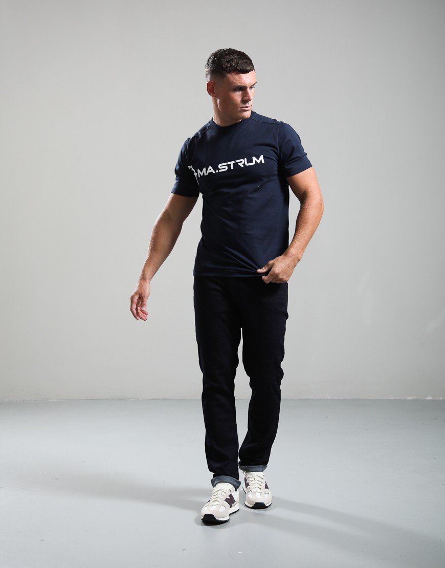 MA,Strum Scunner Logo T-Shirt Ink Navy/Ice Flow