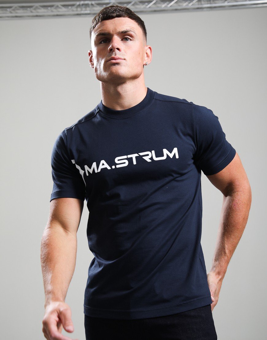 MA,Strum Scunner Logo T-Shirt Ink Navy/Ice Flow