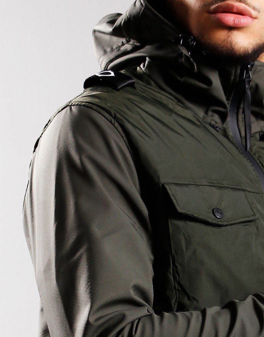 MA.Strum Softshell Down Quilt Hooded Jacket Oil Slick