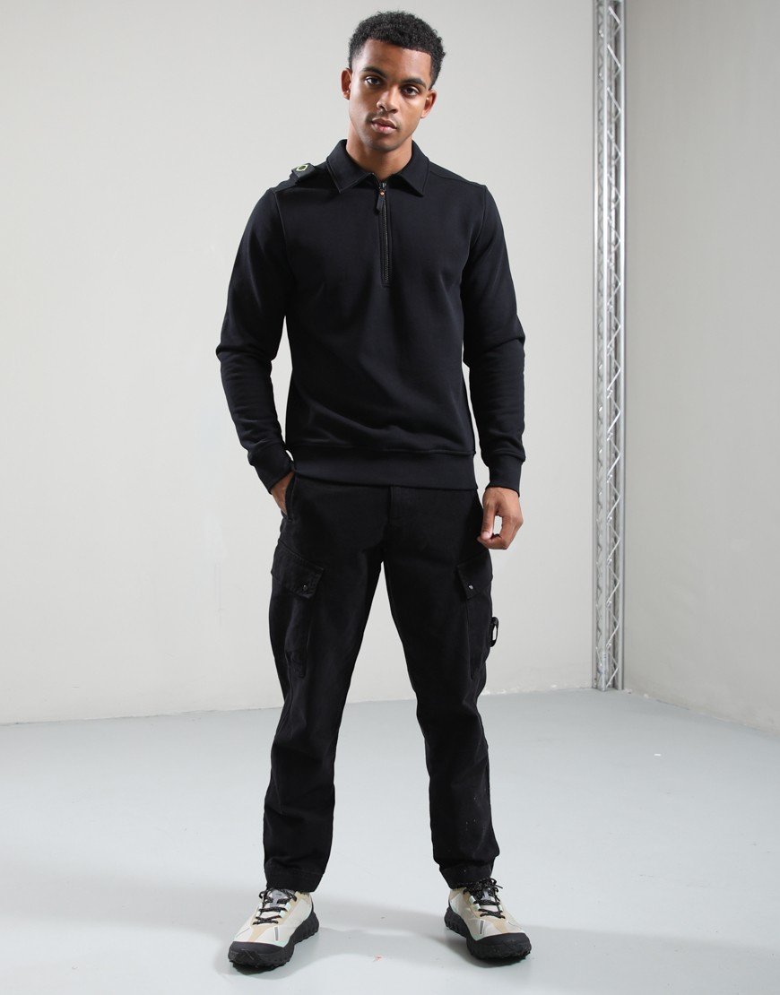 MA.Strum Spread Collar Sweat Black