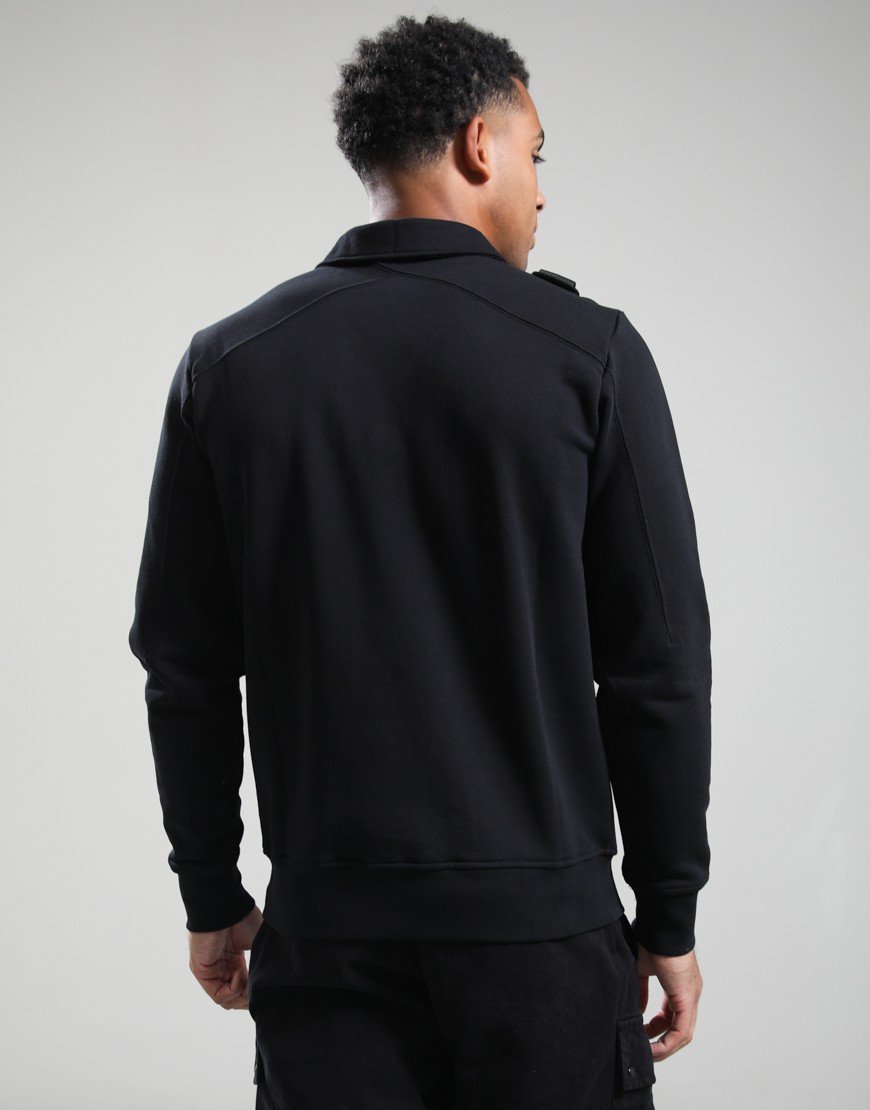 MA.Strum Spread Collar Sweat Black