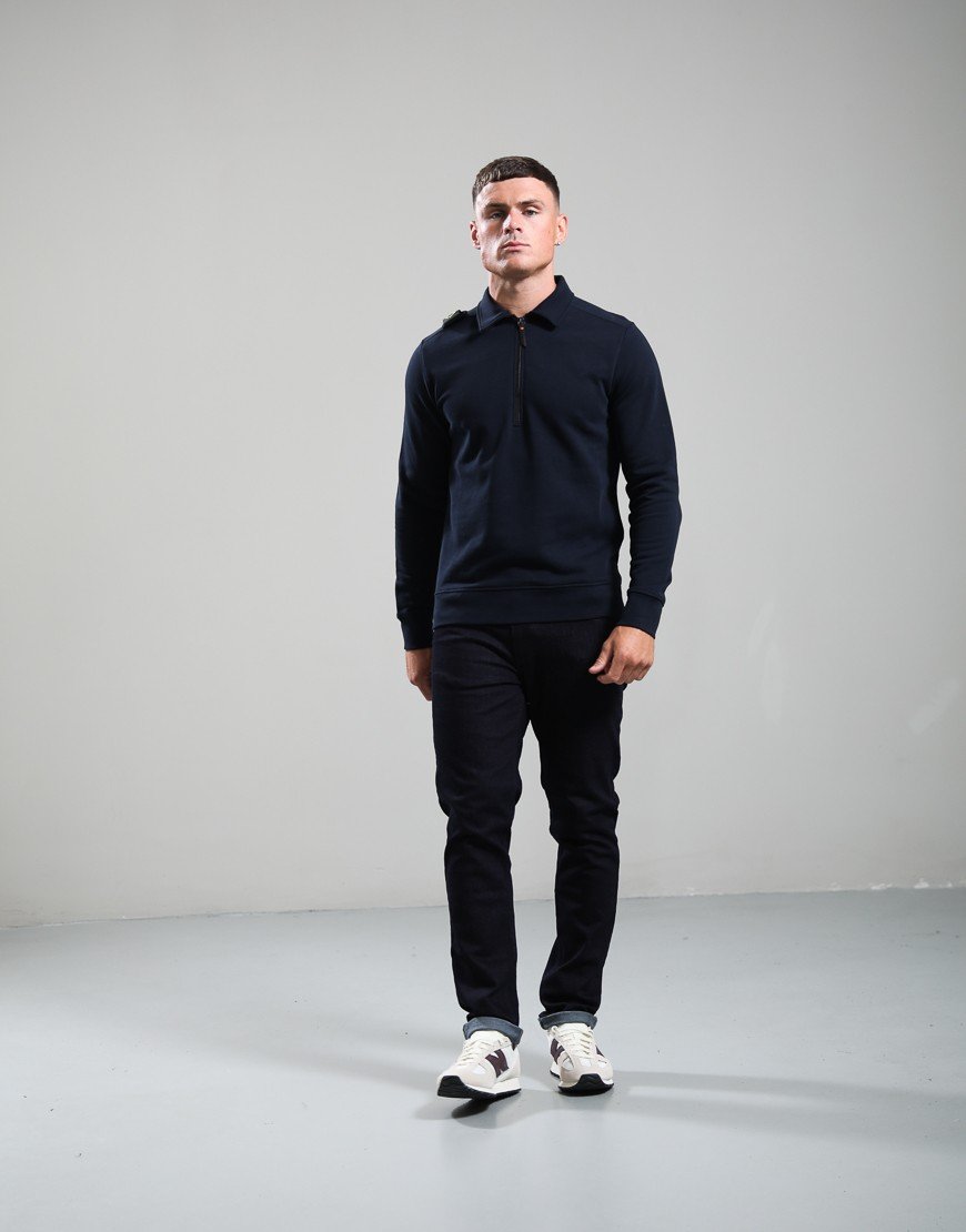 MA.Strum Spread Collar Sweat Ink Navy