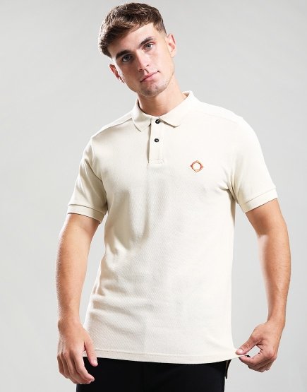 MA.Strum Pique Polo Shirt Burnt Cream