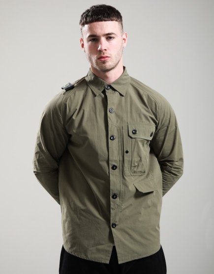MA.Strum Terpene Utility Overshirt Bronze Green