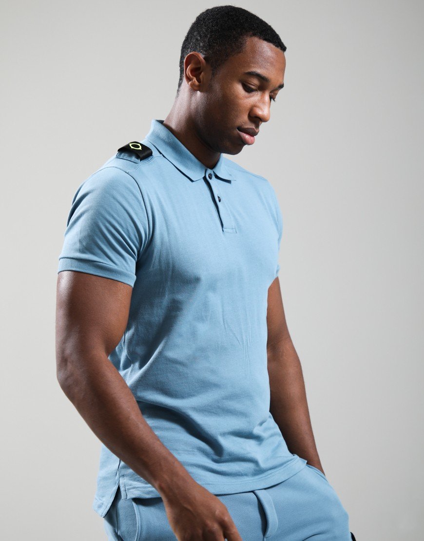 MA.Strum Volt Jersey Polo Shirt Aegean Blue