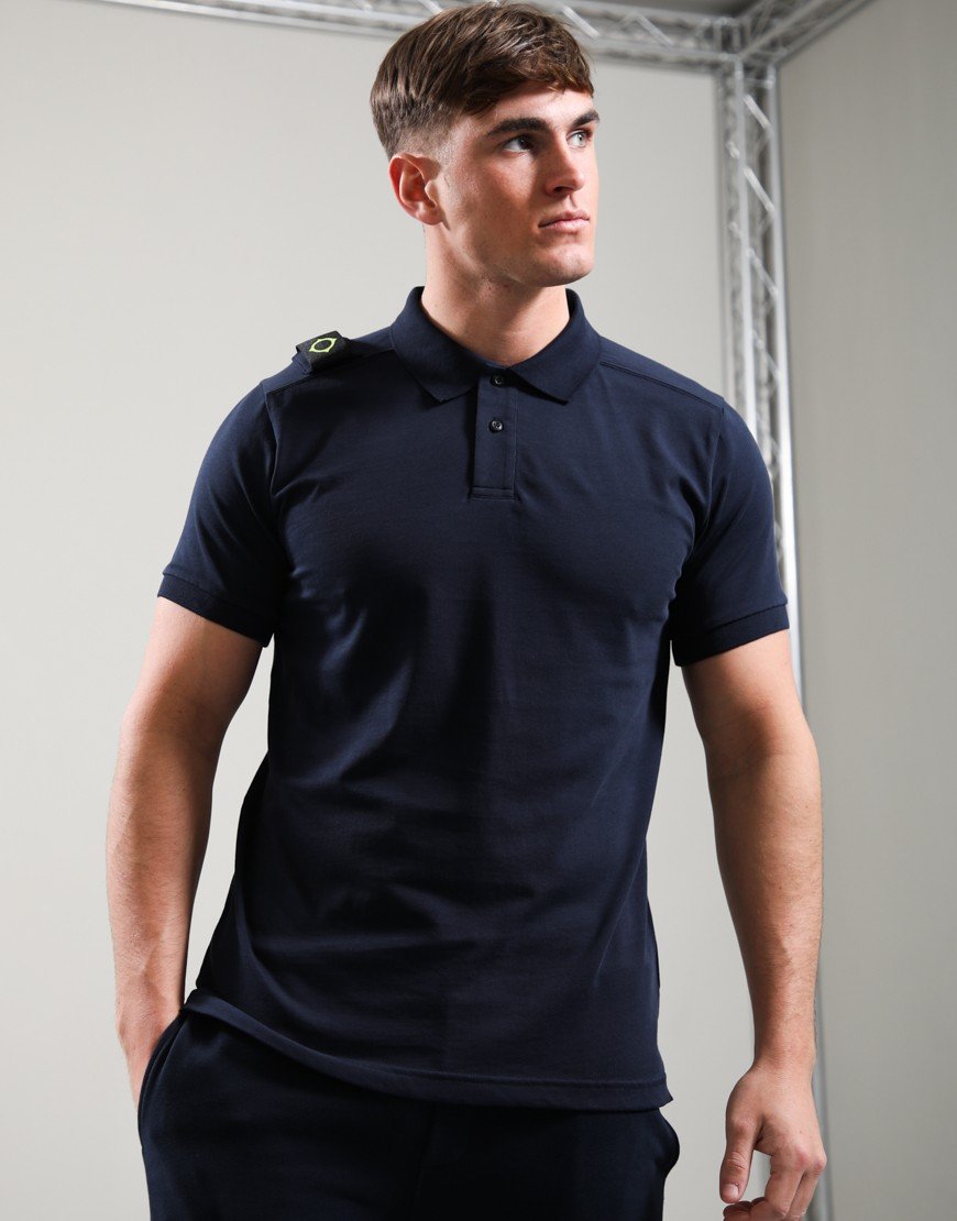 MA.Strum Volt Jersey Polo Shirt Ink Navy