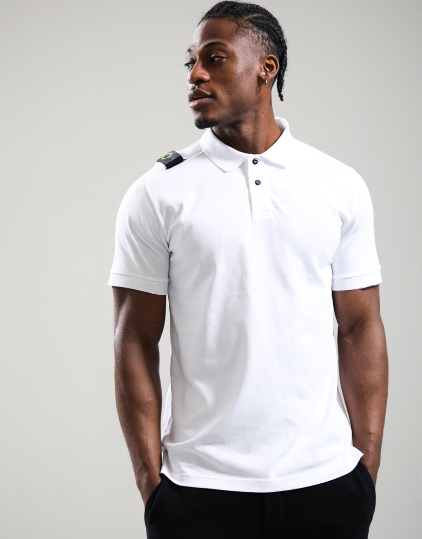 MA.Strum Volt Jersey Polo Shirt Optic White