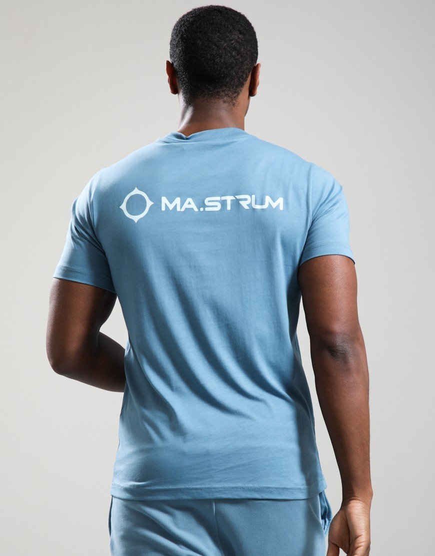 MA.Strum Yawl Back Print T-Shirt Aegean Blue