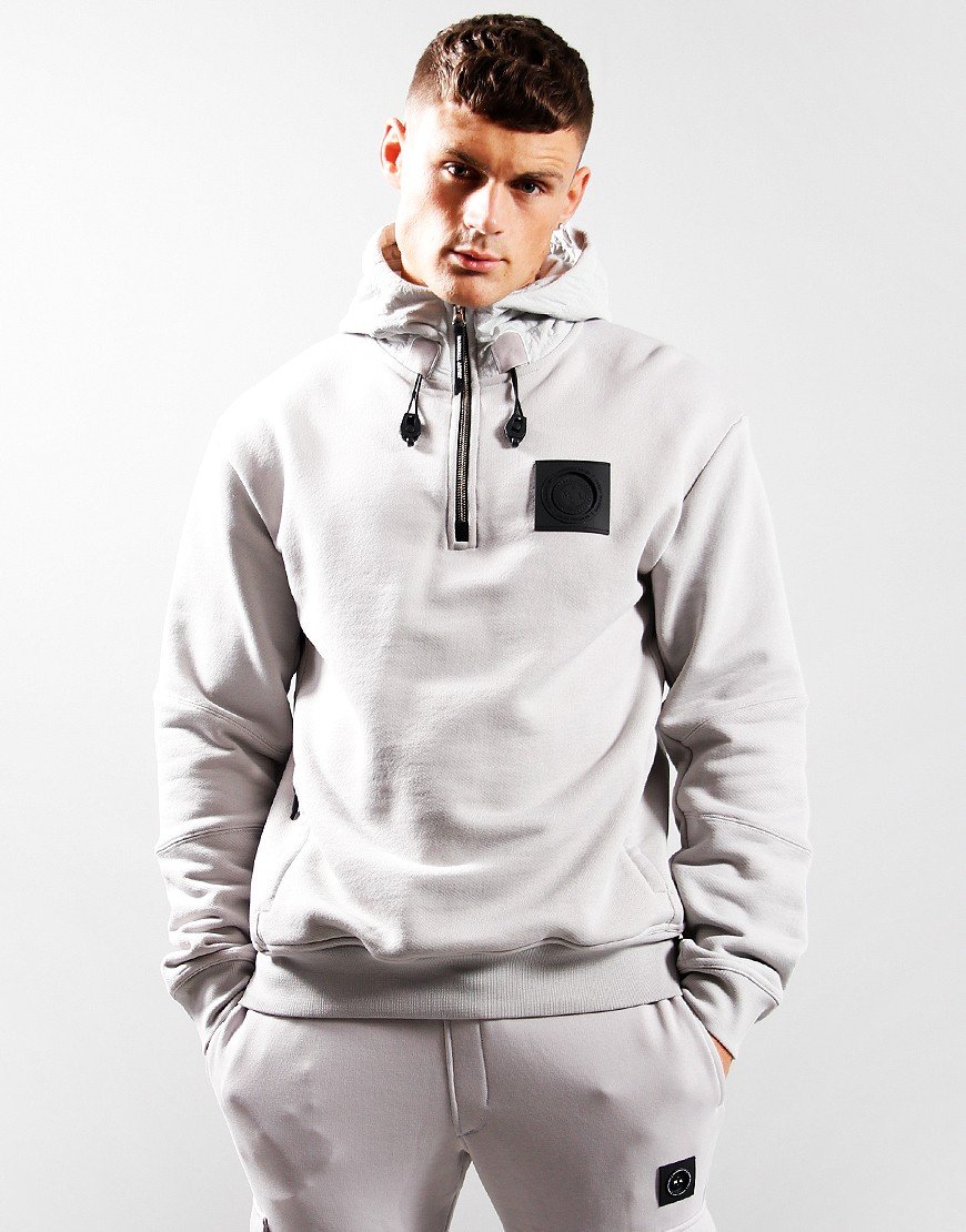 Marshall Artist Fantom Quarter Zip Hoodie Antartica Grey 
