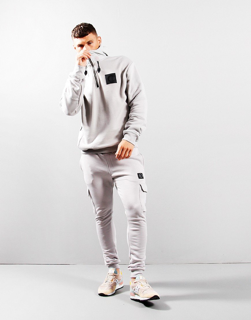 Marshall Artist Fantom Quarter Zip Hoodie Antartica Grey 