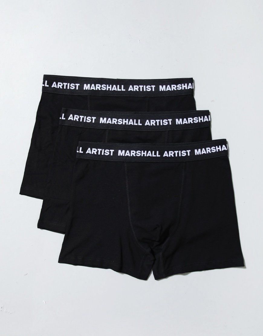 Marshall Artist 3 Pack Boxer Black