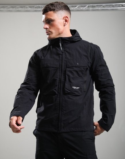 Marshall Artist Amerigo Hooded Overshirt Black