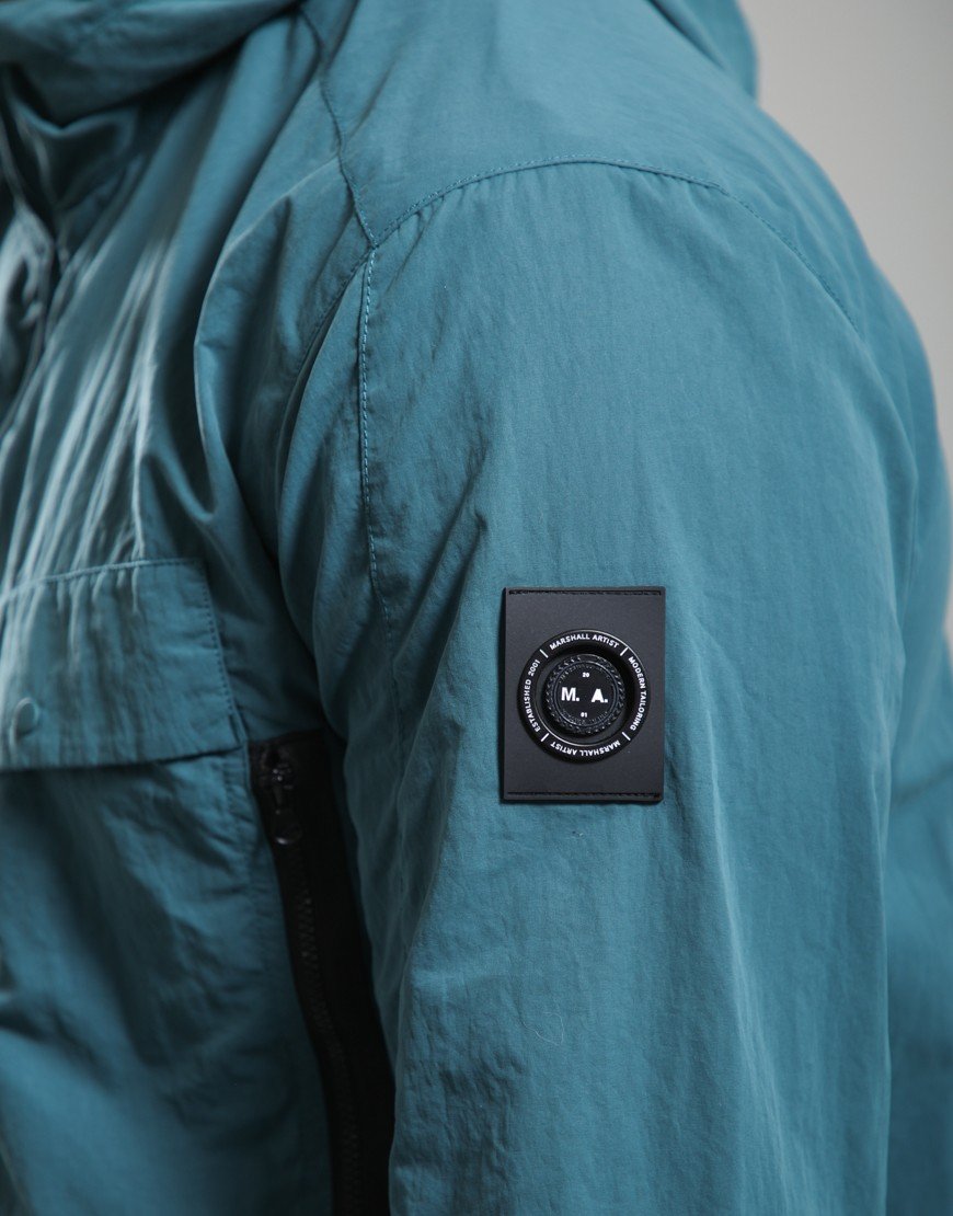 Marshall Artist Amerigo Hooded Overshirt Teal