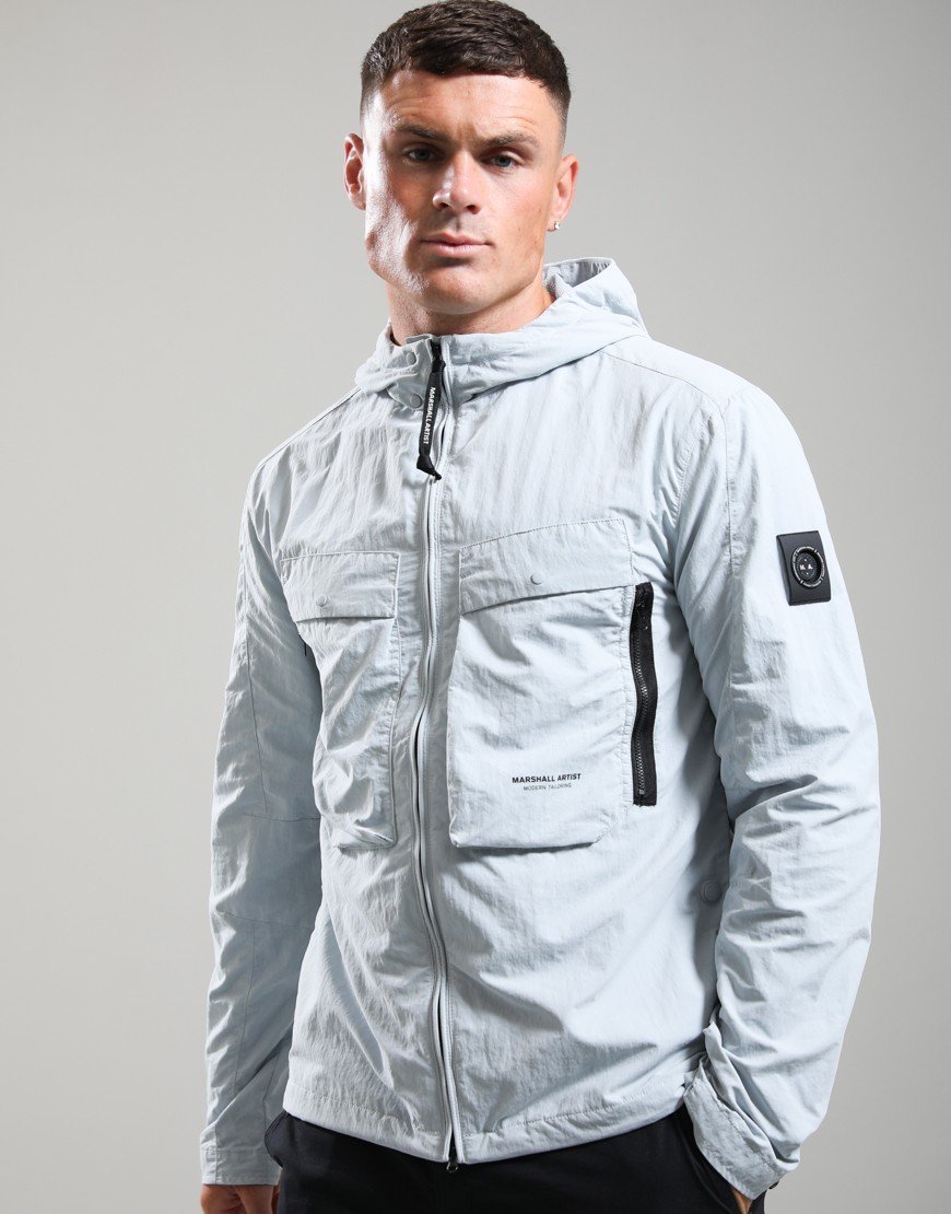 Marshall Artist Amerigo Hooded Overshirt Wolf Grey