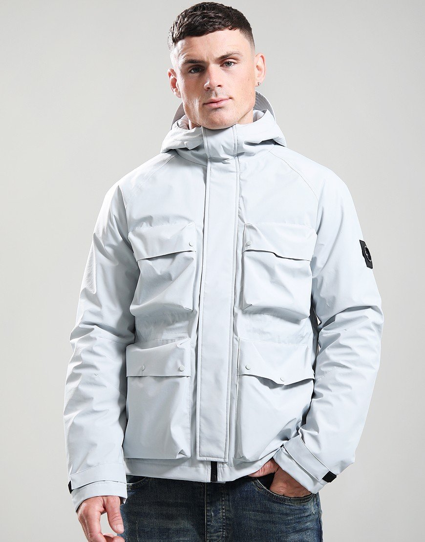 Marshall Artist Barnston Ripstop Parka Ghost Grey
