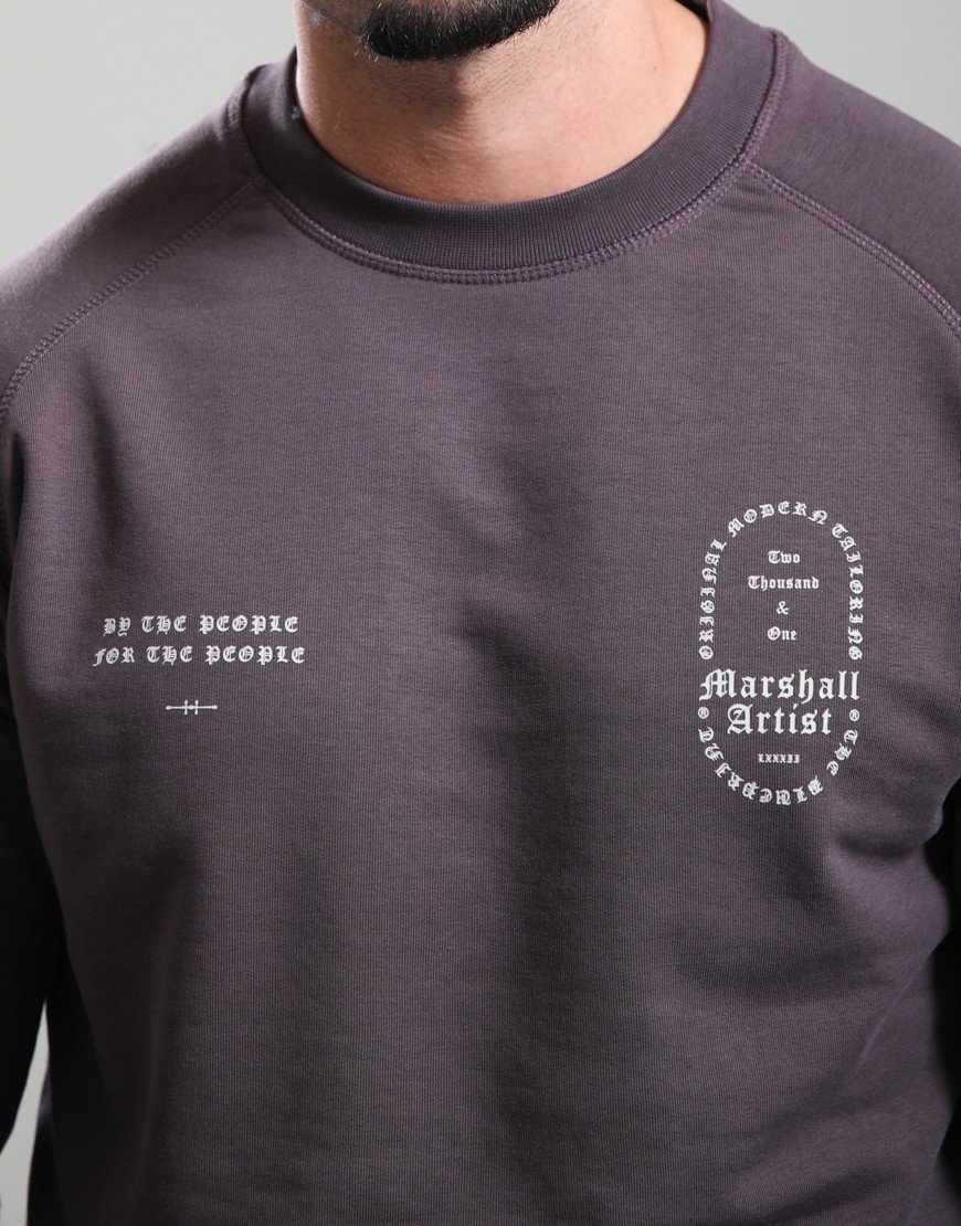 Marshall Artist Blueprint Crew Neck Sweat Bordeaux