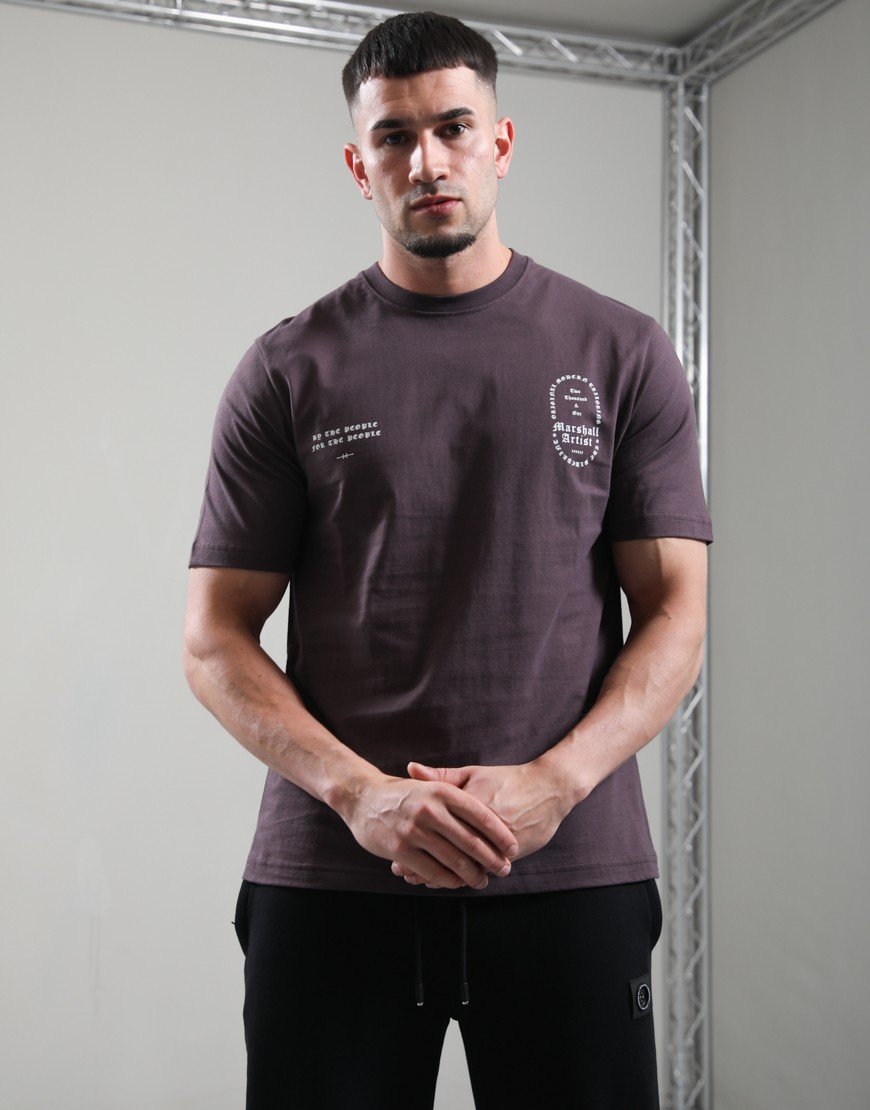 Marshall Artist Blueprint T-Shirt Bordeaux