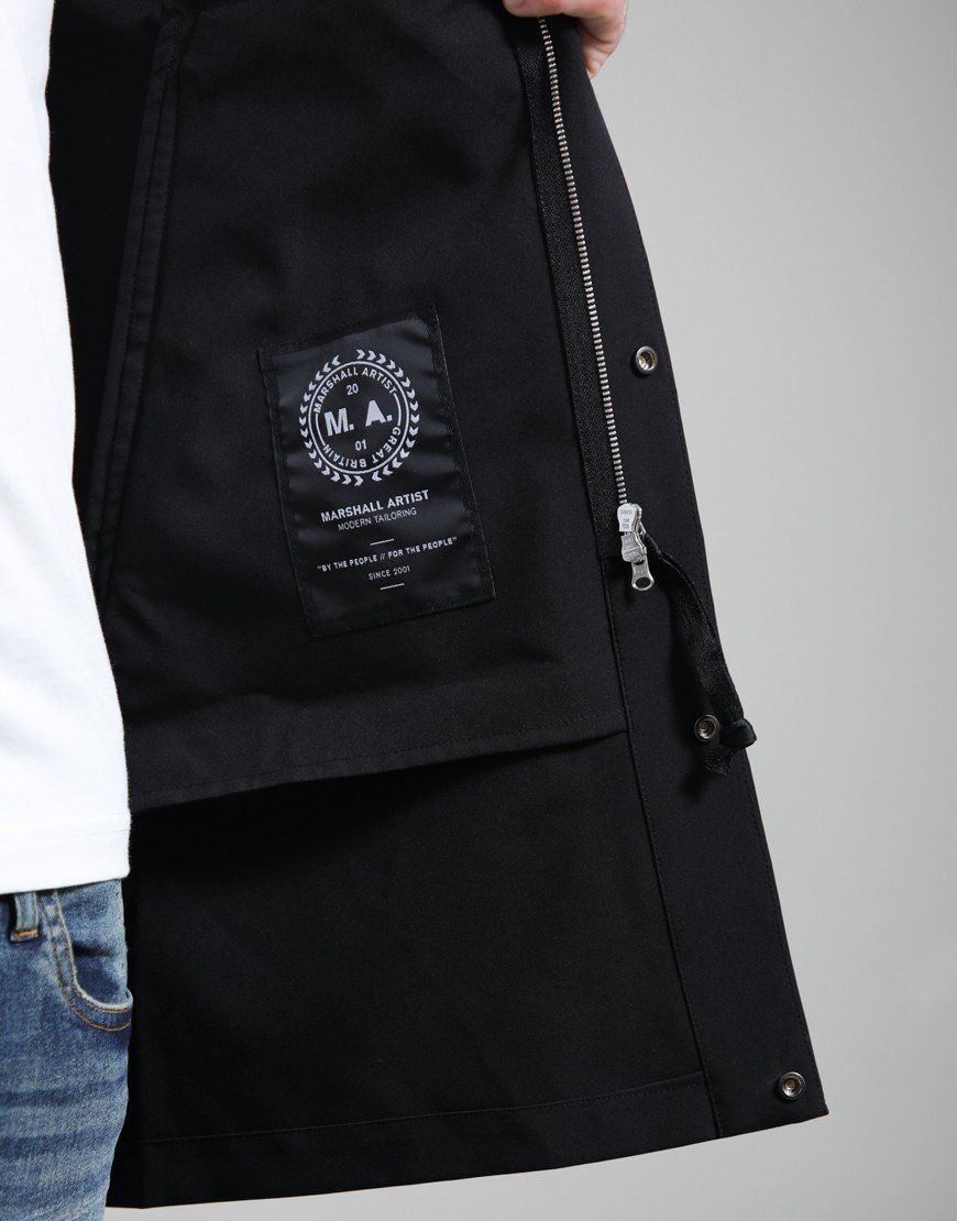 Marshall Artist Brunswick Trench Jacket Black
