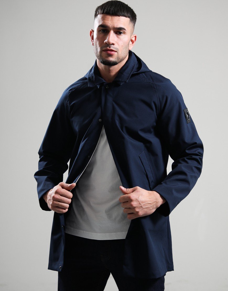 Marshall Artist Brunswick Trench Jacket Navy