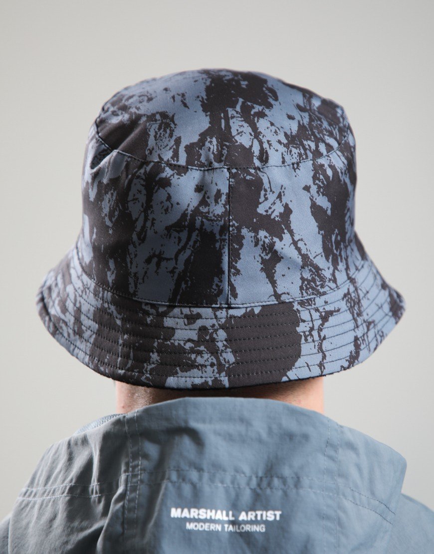 Marshall Artist Camo Fleece Reversible Bucket Hat Black Camo
