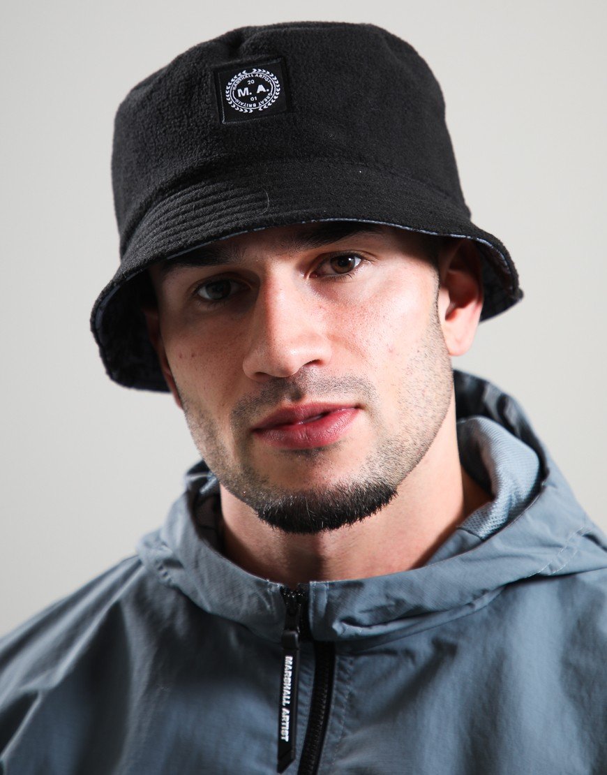 Marshall Artist Camo Fleece Reversible Bucket Hat Black Camo
