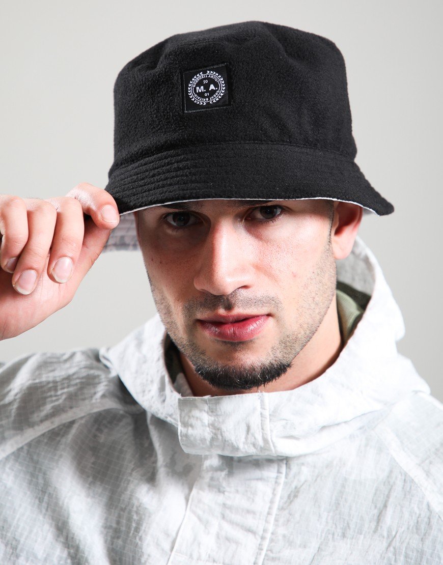 Marshall Artist Camo Fleece Reversible Bucket Hat White Camo