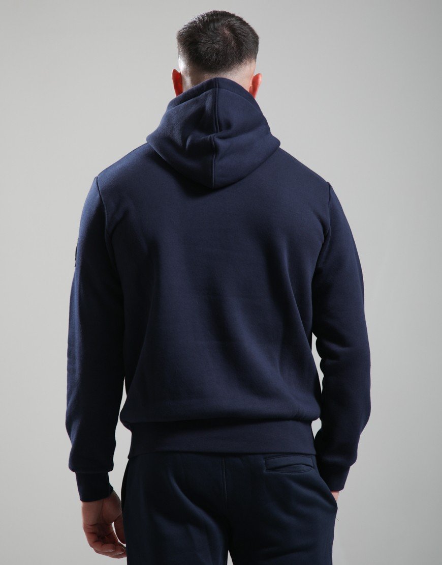 Marshall Artist Centro 1/4 Zip Hooded Sweat Navy