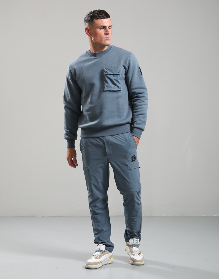 Marshall Artist Centro Crew Neck Sweat Storm Grey