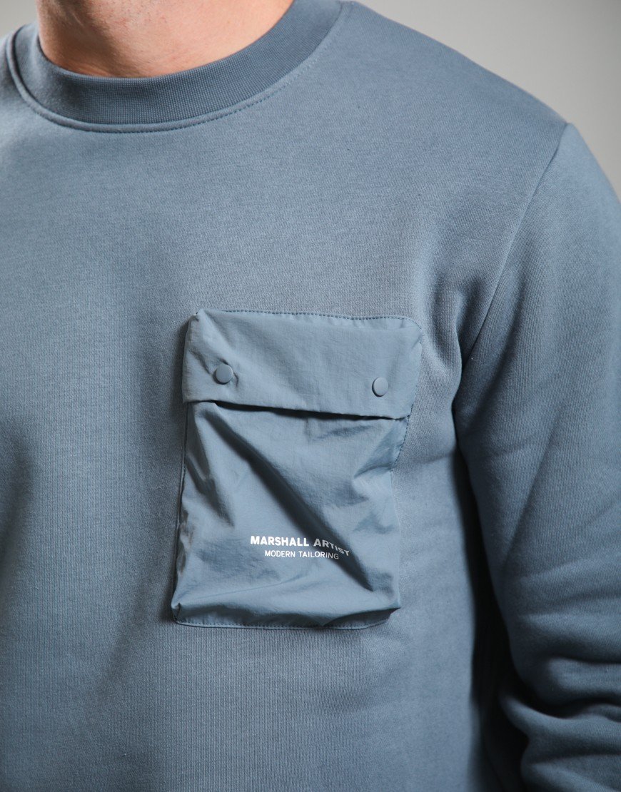 Marshall Artist Centro Crew Neck Sweat Storm Grey