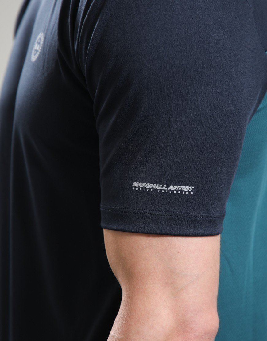 Marshall Artist Contour T-Shirt Navy/Teal