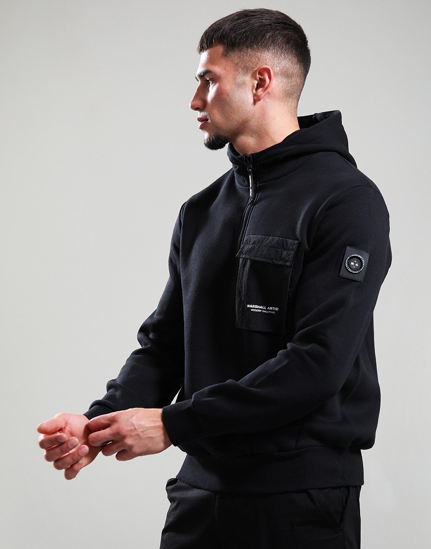 Marshall Artist Crux Quarter Zip Hoodie Black