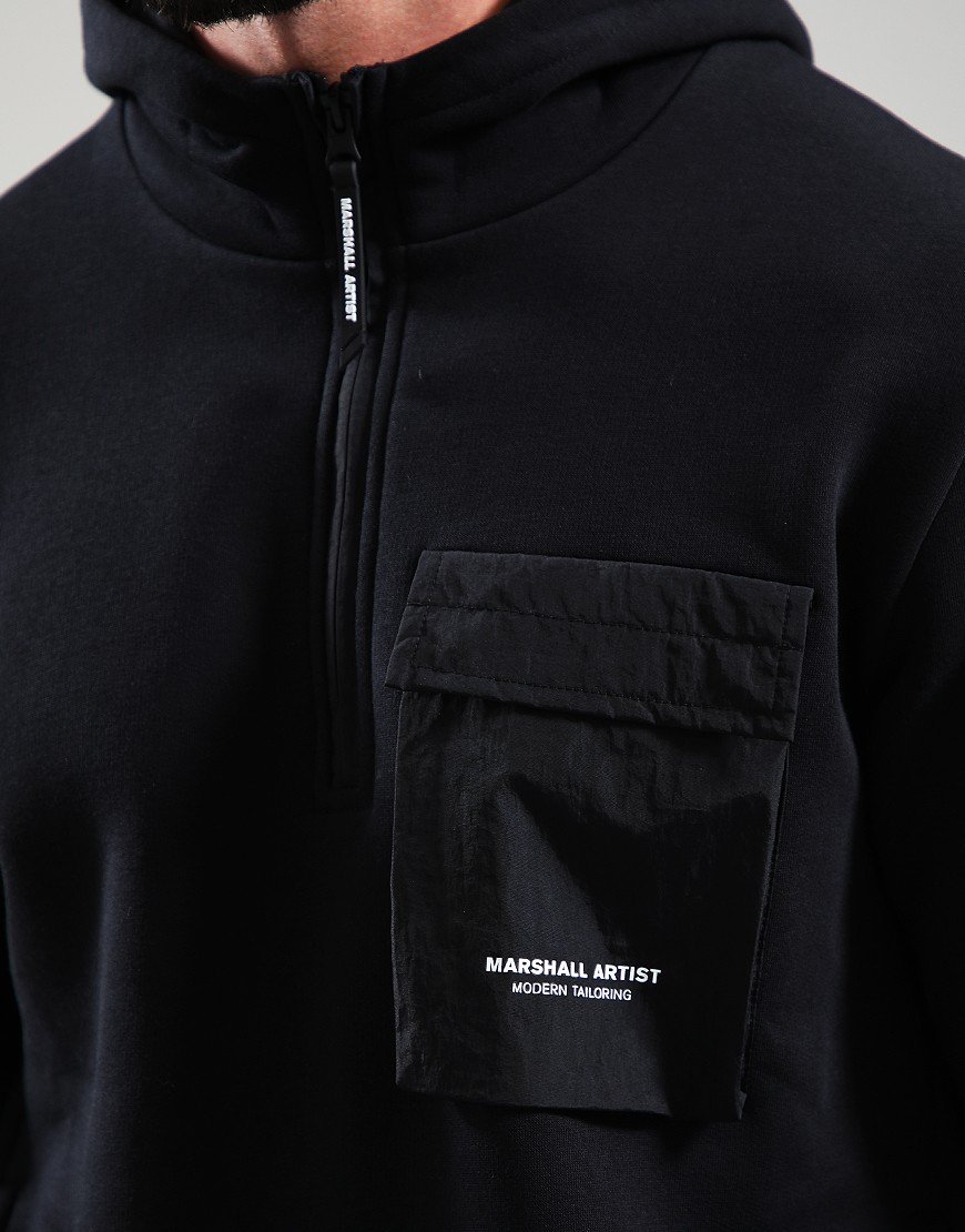 Marshall Artist Crux Quarter Zip Hoodie Black