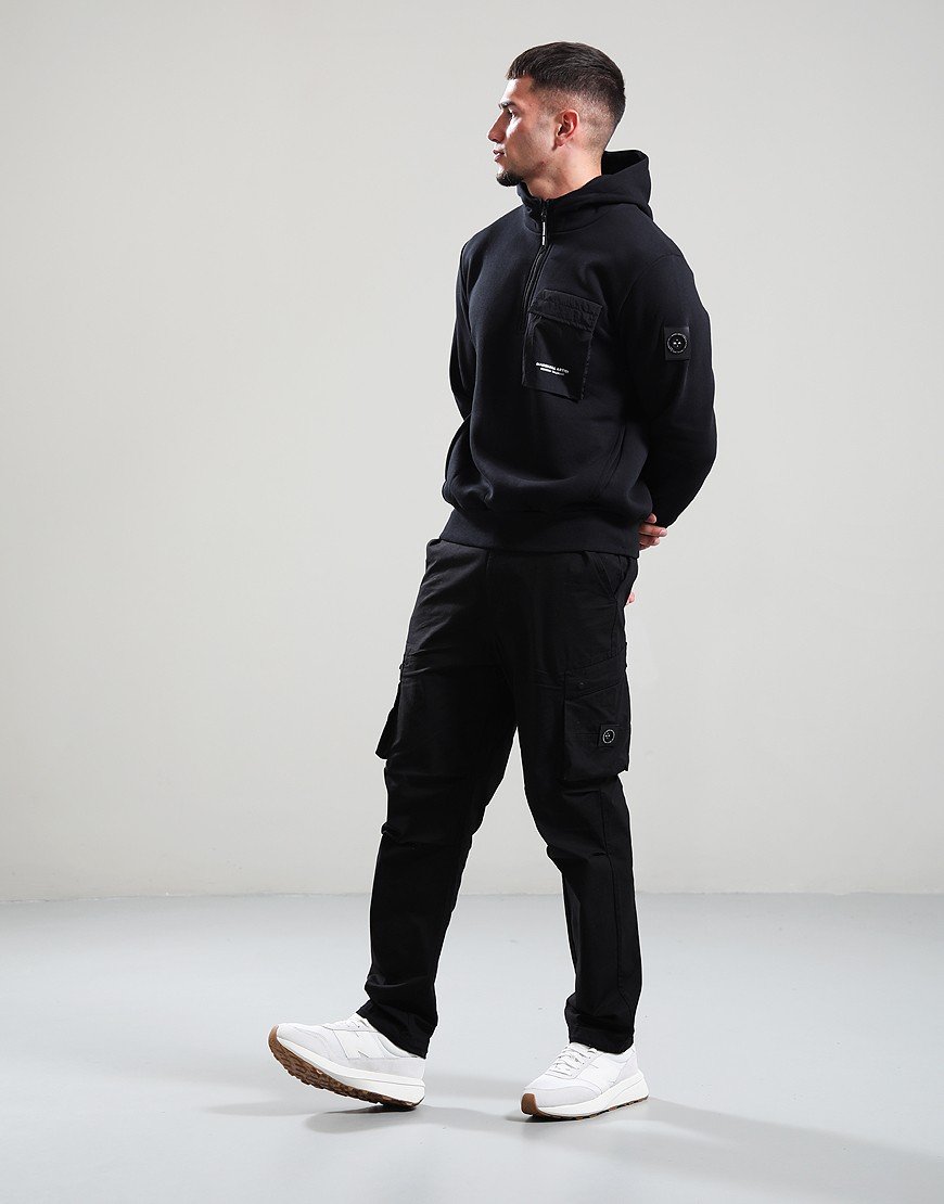 Marshall Artist Crux Quarter Zip Hoodie Black