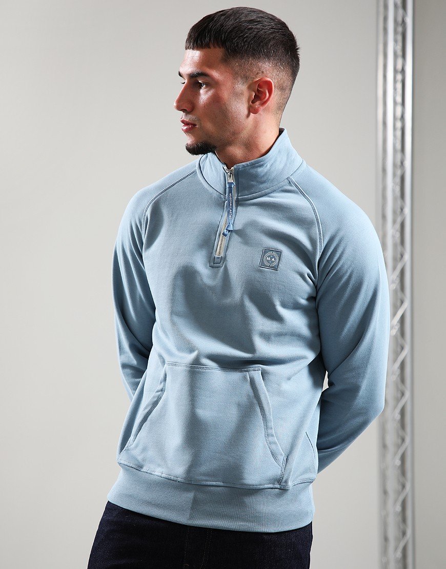 Marshall Artist Foundation 1/4 Zip Sweat Steel Blue