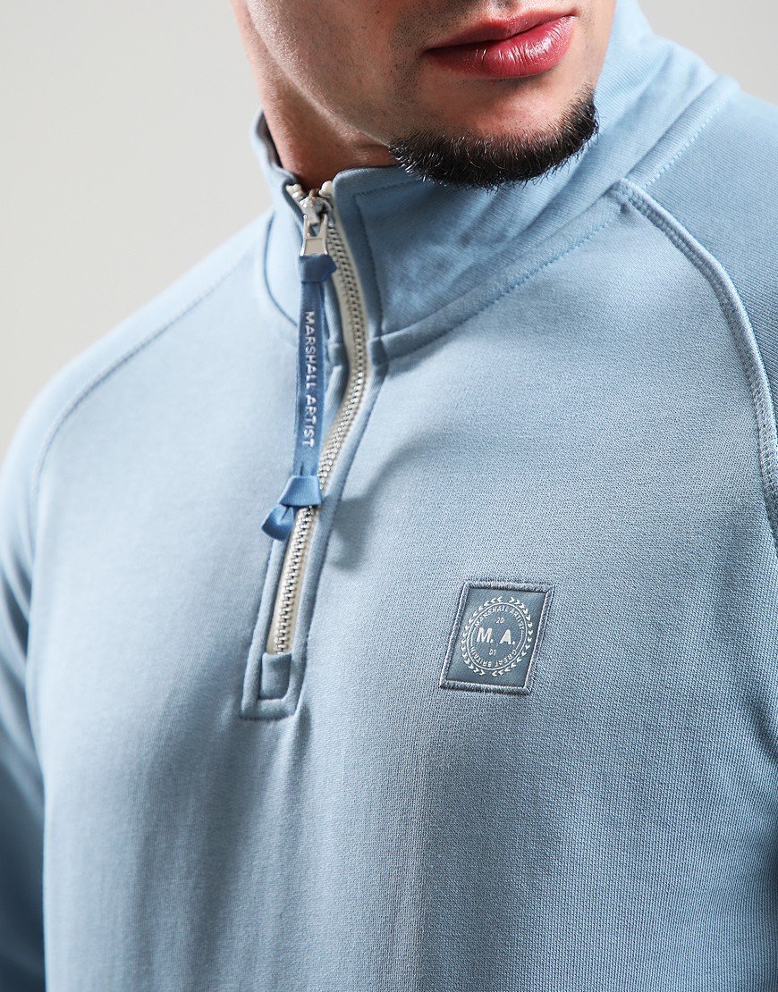 Marshall Artist Foundation 1/4 Zip Sweat Steel Blue