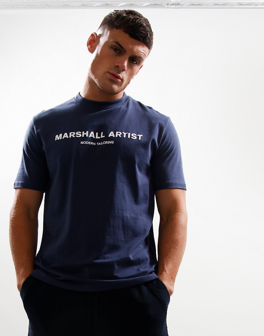 Marshall Artist Graphic T-Shirt Airforce Blue