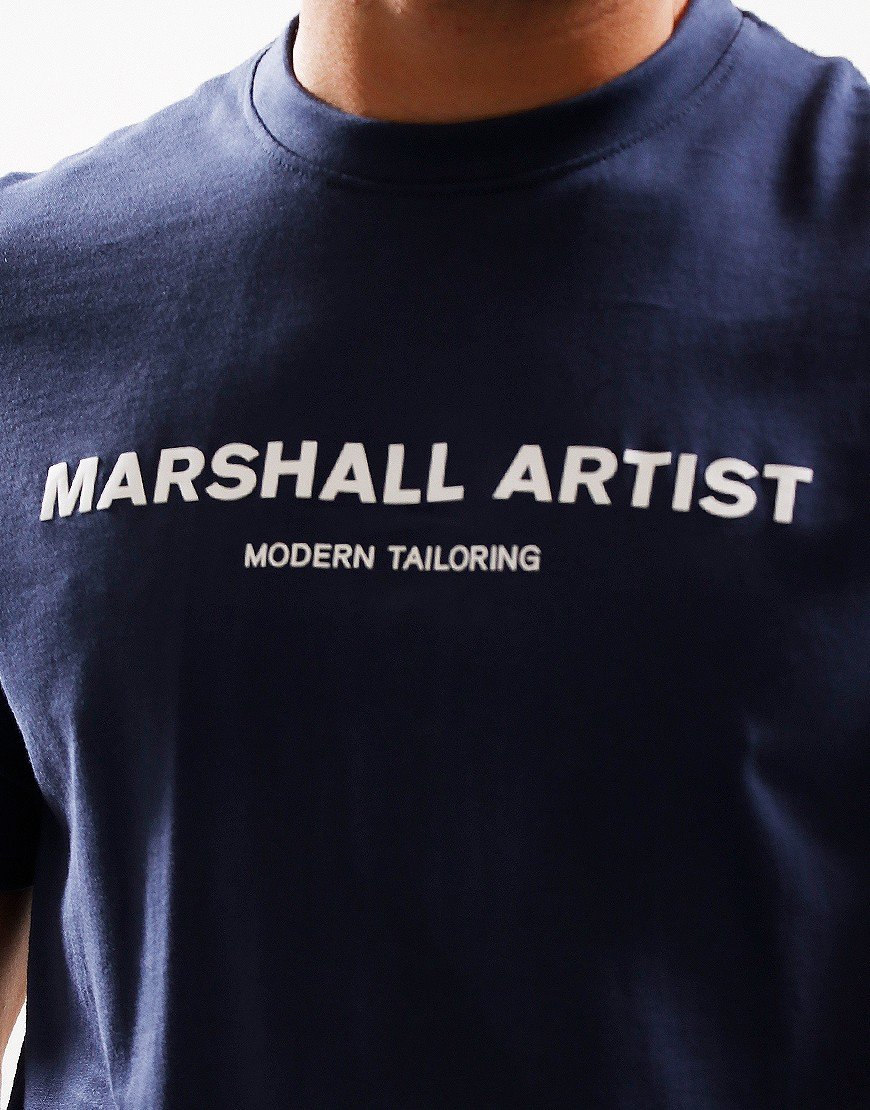 Marshall Artist Graphic T-Shirt Airforce Blue - Terraces Menswear