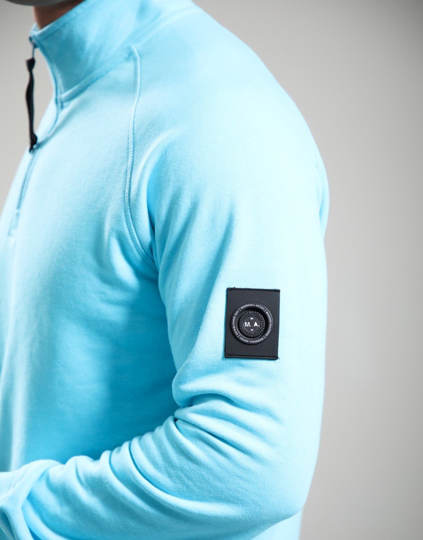 Marshall Artist Siren 1/4 Zip Sweat Cyan