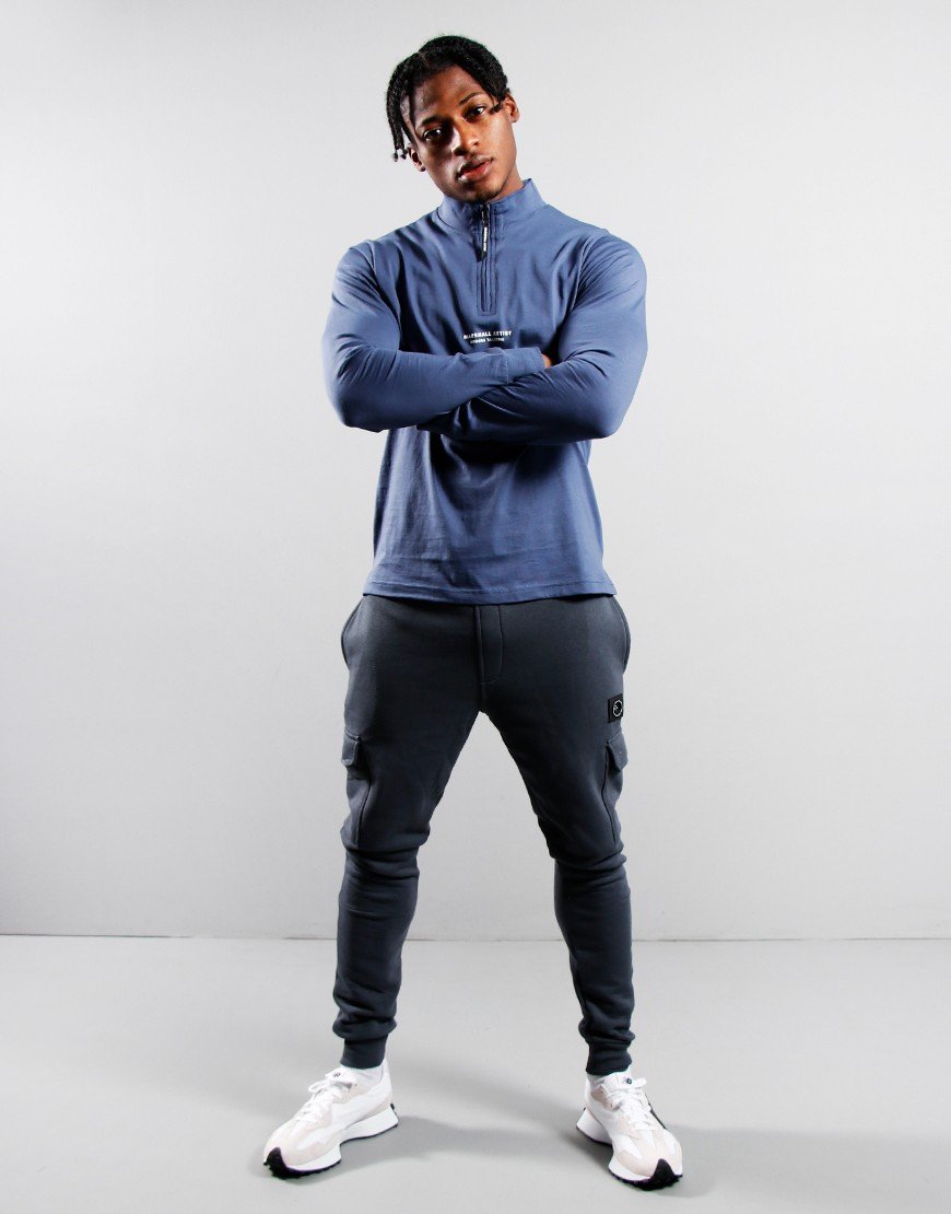 Marshall Artist Injection Quarter Zip Sweat Airforce Blue