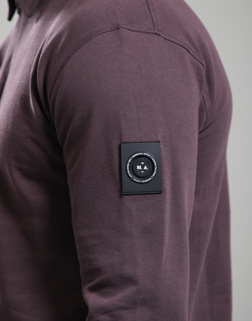 Marshall Artist Lewisham Zip Sweat Bordeaux