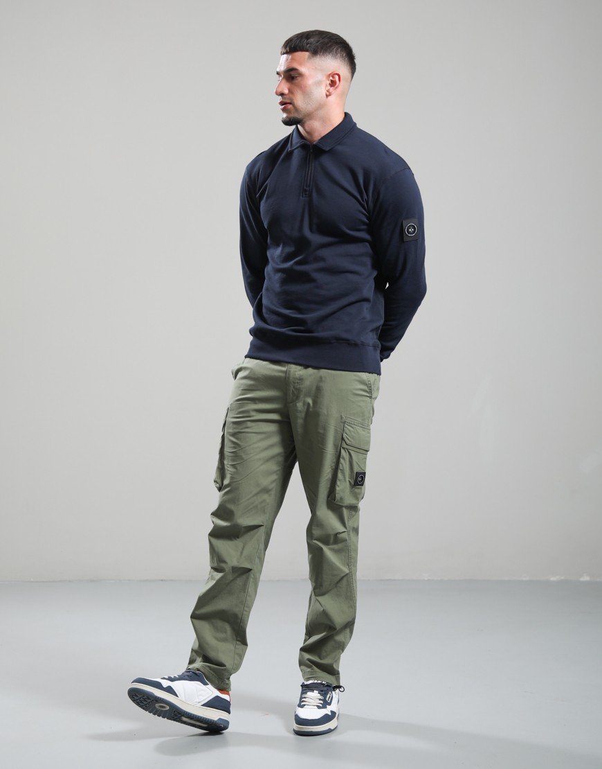 Marshall Artist Lewisham Zip Sweat Navy