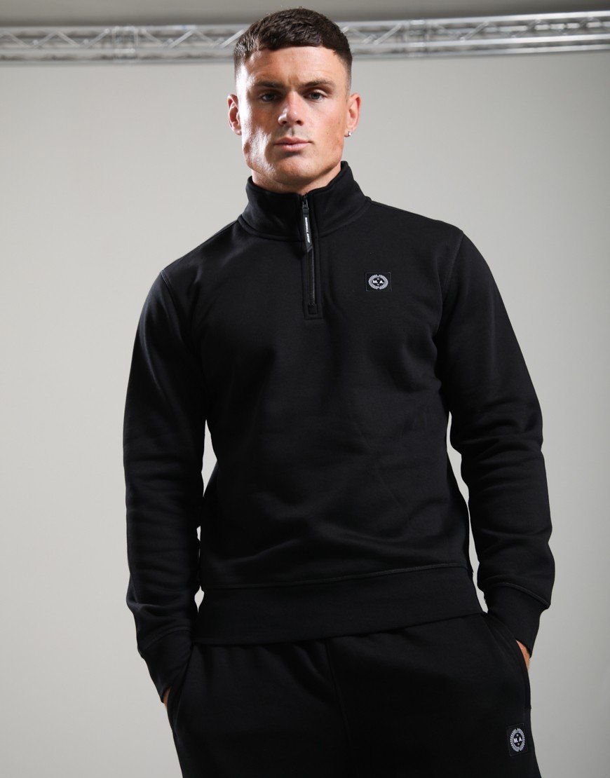 Marshall Artist Marchio 1/4 Zip Sweat Black