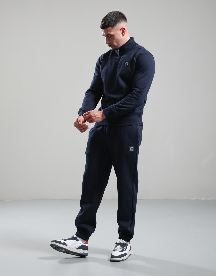 Marshall Artist Marchio 1/4 Zip Sweat Navy